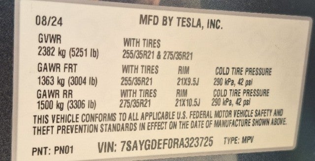 2024 Tesla Model Y Performance Dual Motor All-Wheel Drive