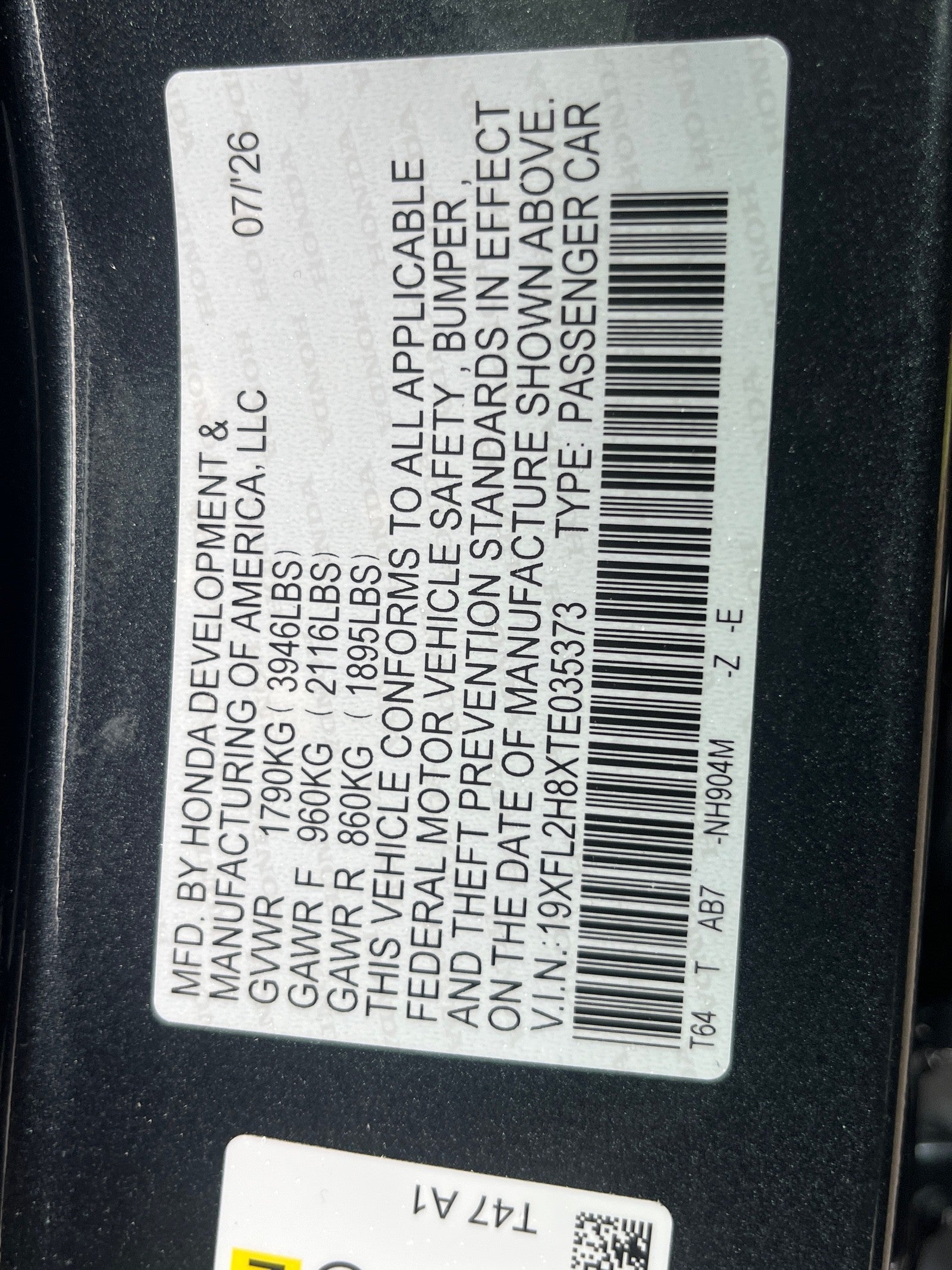 2026 Honda Civic Hatchback Sport