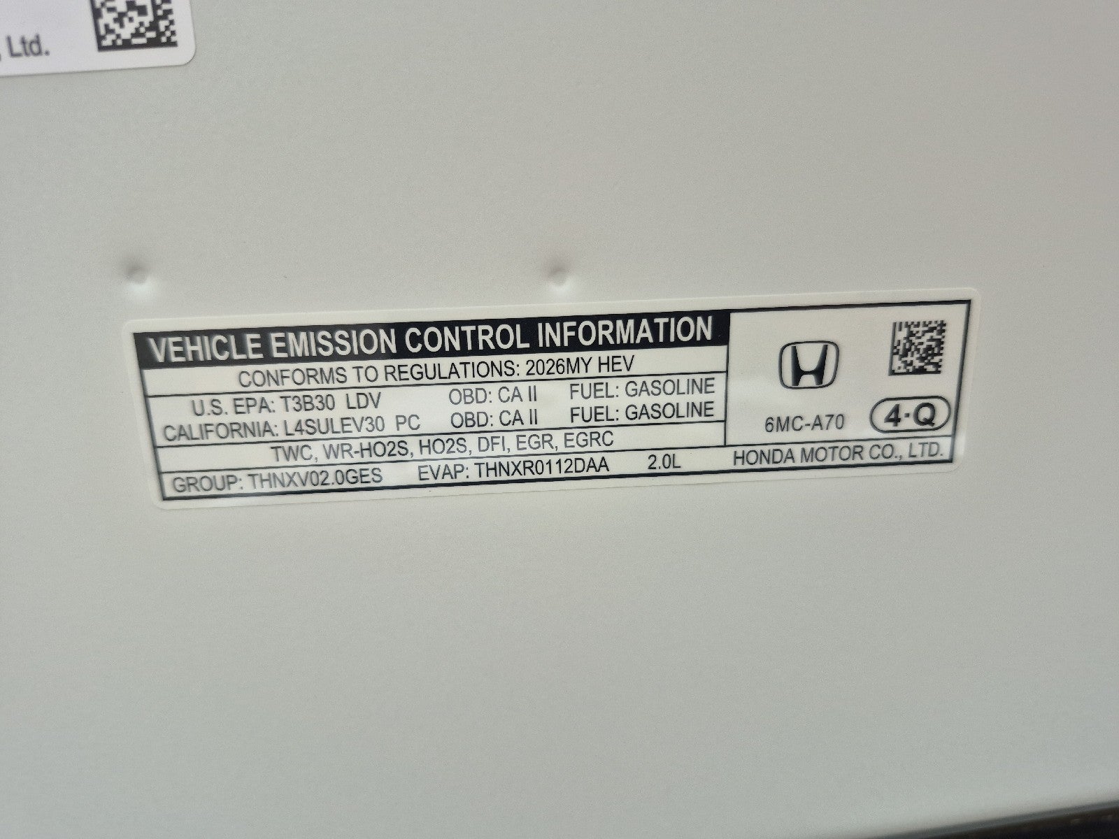 2026 Honda Civic Hatchback Hybrid Sport Touring