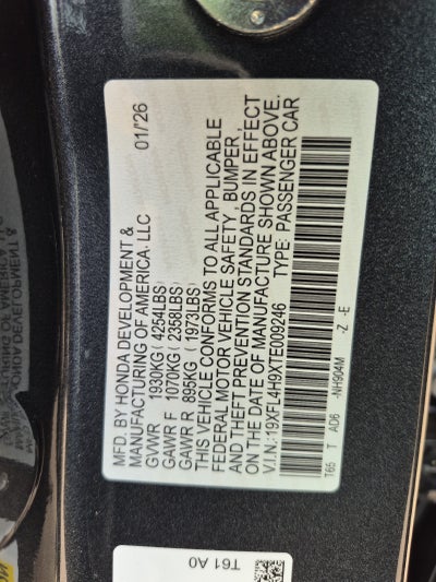 2026 Honda Civic Hatchback Hybrid Sport Touring
