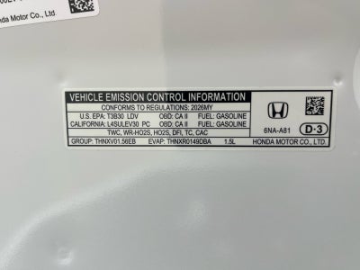2026 Honda Accord Sedan SE
