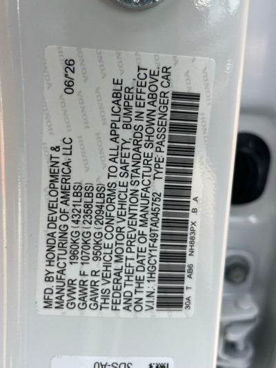 2026 Honda Accord Sedan SE