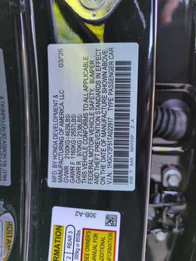 2026 Honda Accord Hybrid Sport