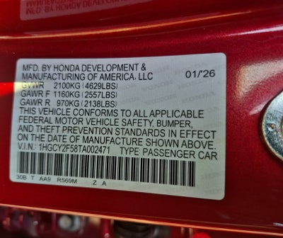 2026 Honda Accord Sedan Sport Hybrid