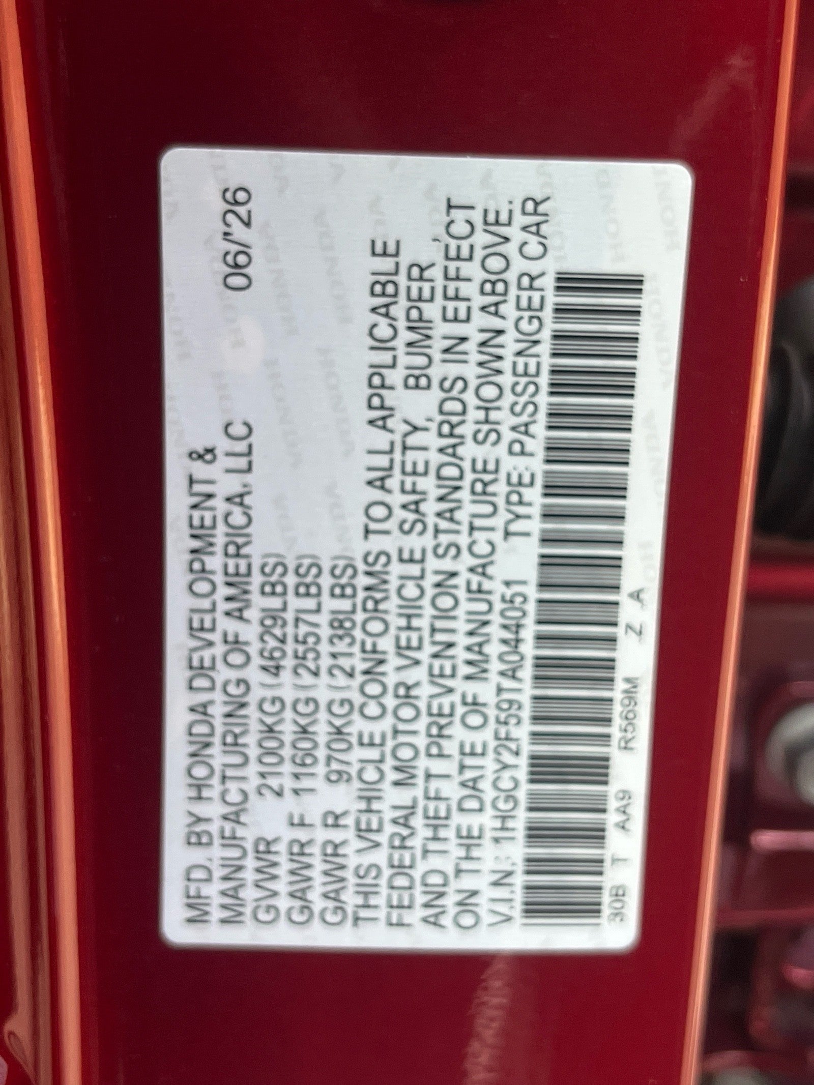 2026 Honda Accord Hybrid Sport