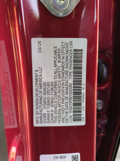 2026 Honda Accord Hybrid Touring