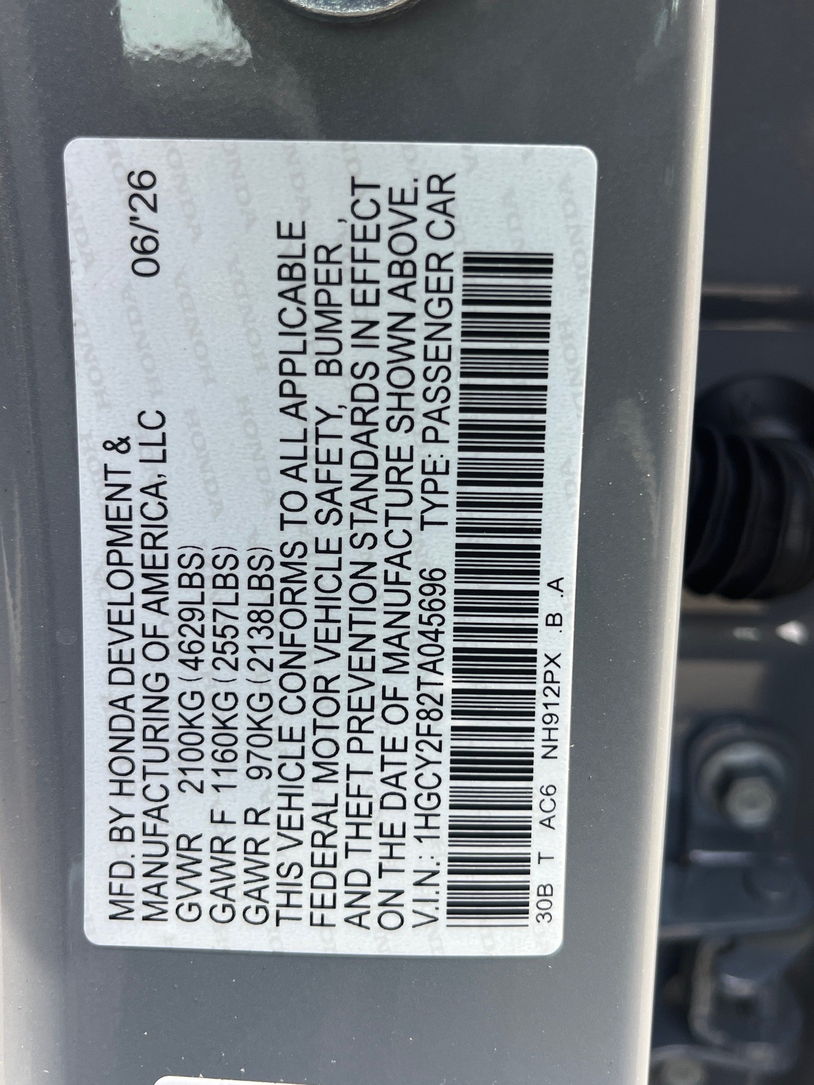 2026 Honda Accord Hybrid Touring