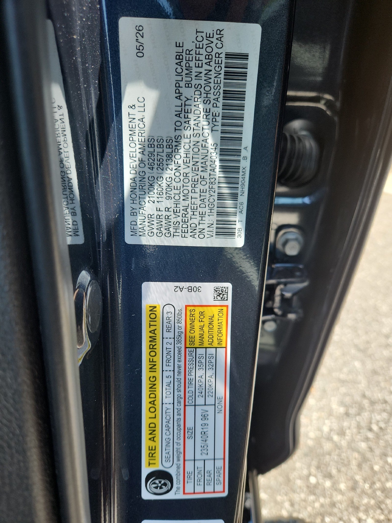 2026 Honda Accord Hybrid Touring