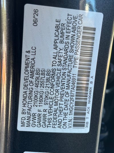 2026 Honda Accord Hybrid Touring