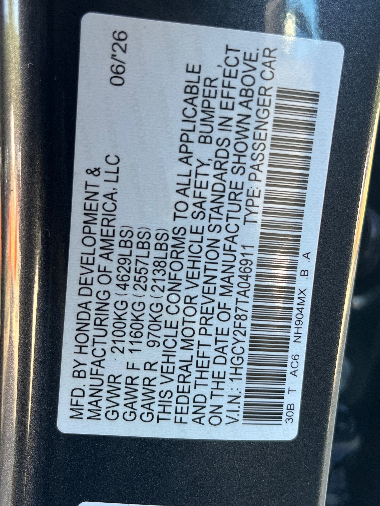 2026 Honda Accord Hybrid Touring