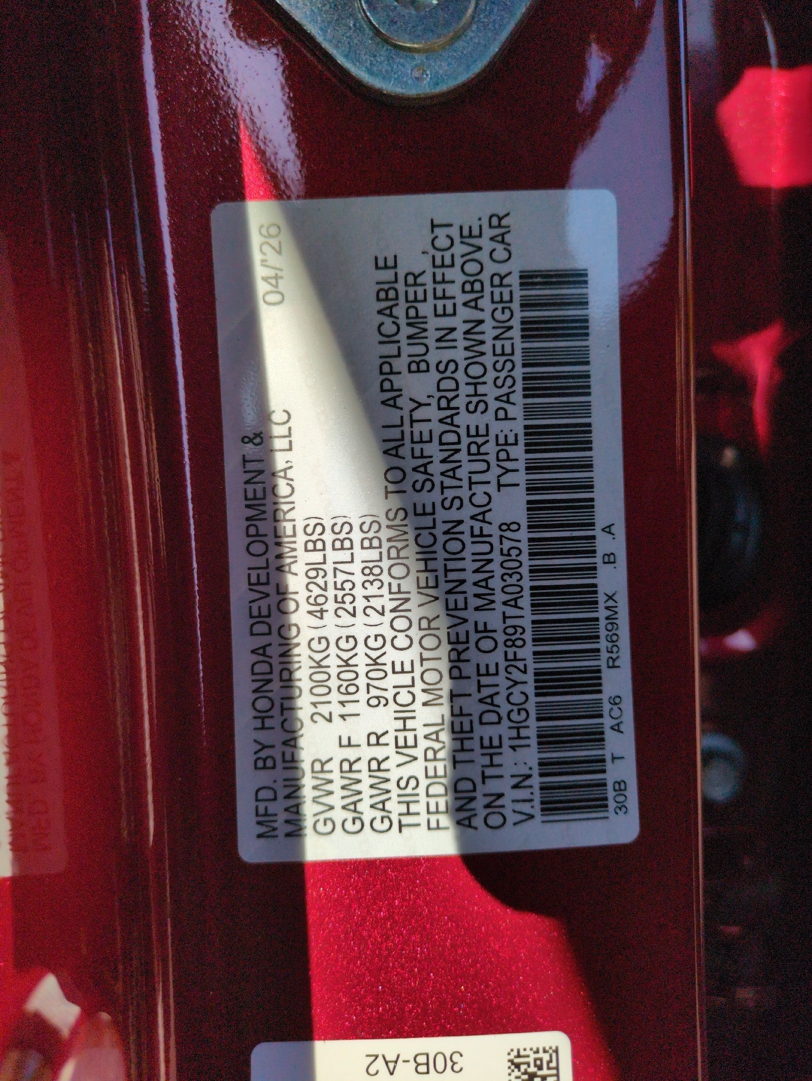 2026 Honda Accord Hybrid Touring