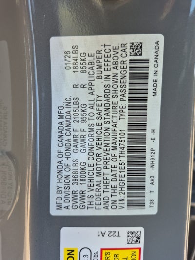 2026 Honda Civic Si FWD