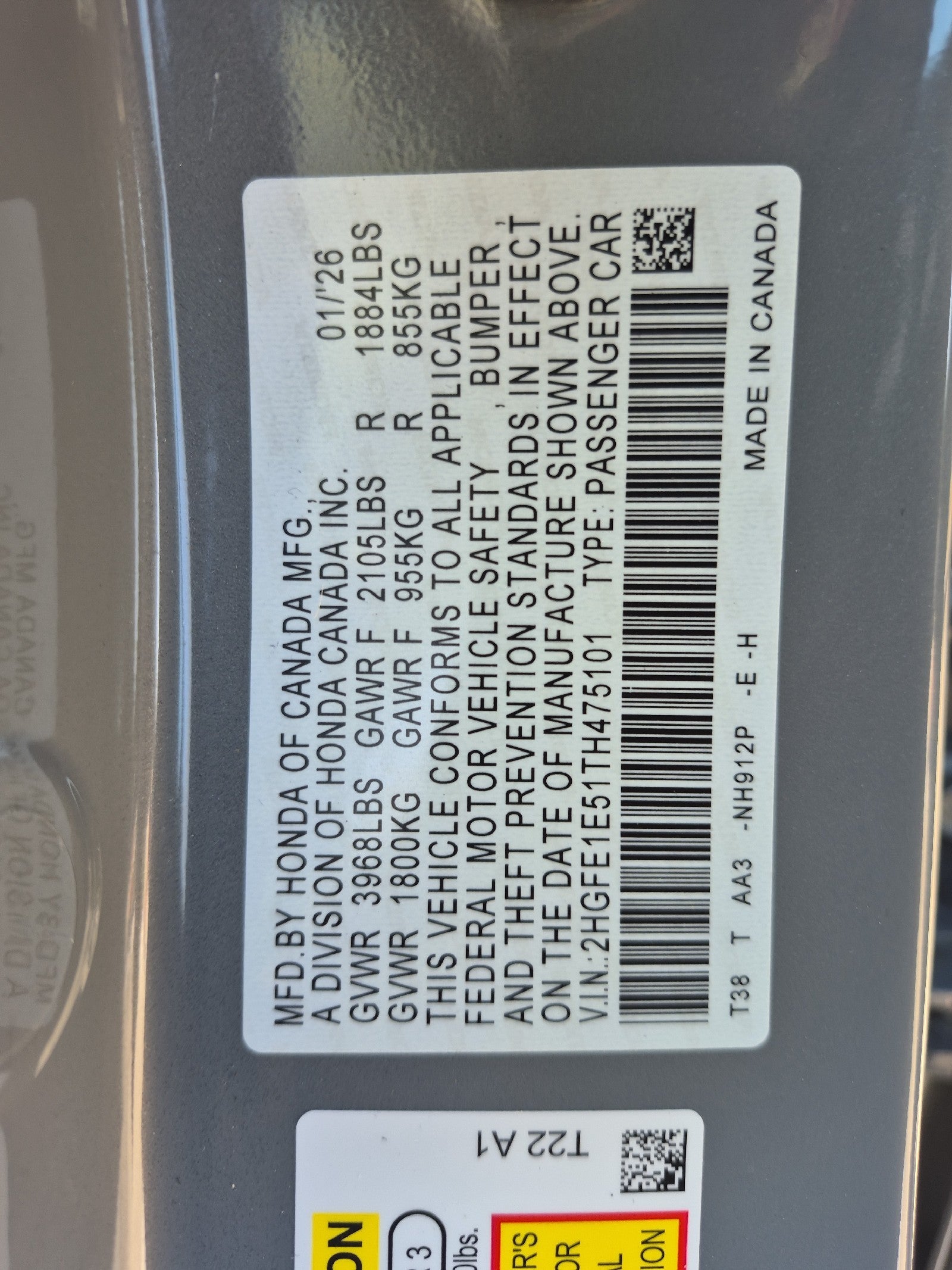 2026 Honda Civic Si FWD