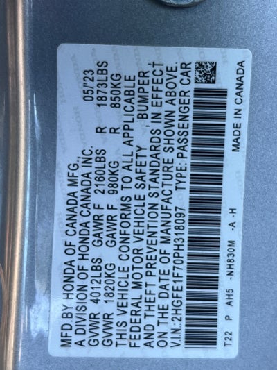 2023 Honda Civic Sedan EX