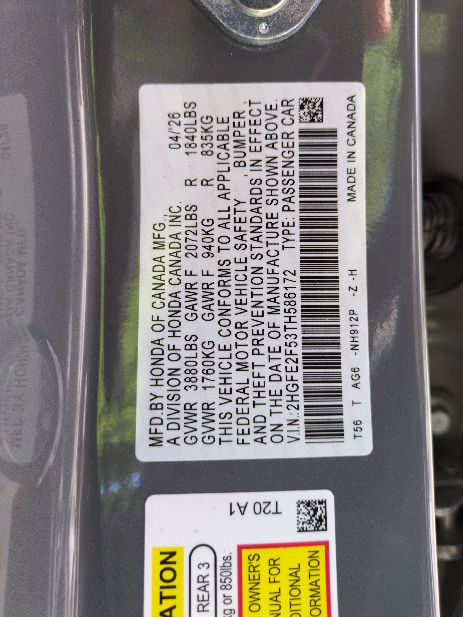 2026 Honda Civic Sedan Sport