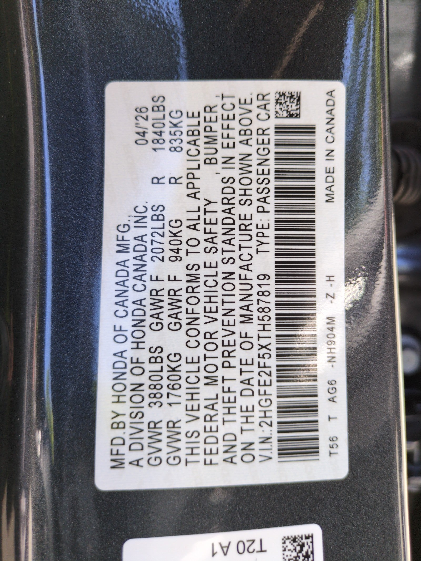 2026 Honda Civic Sedan Sport
