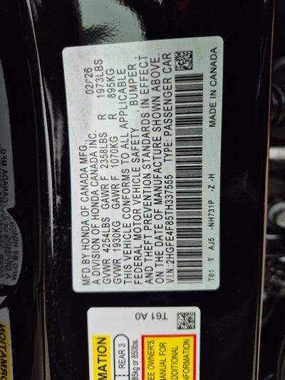 2026 Honda Civic Sedan Hybrid Sport