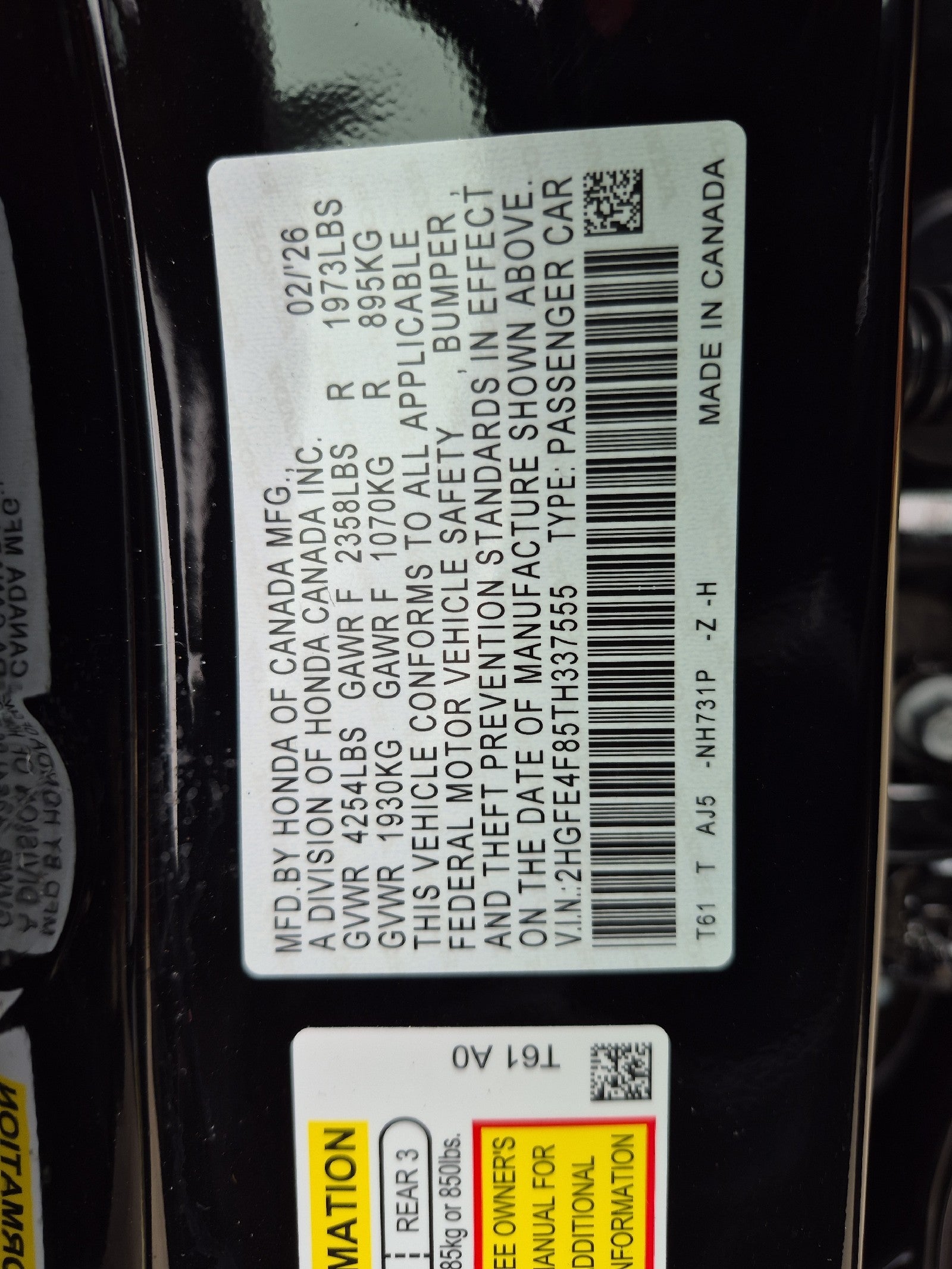 2026 Honda Civic Sedan Hybrid Sport