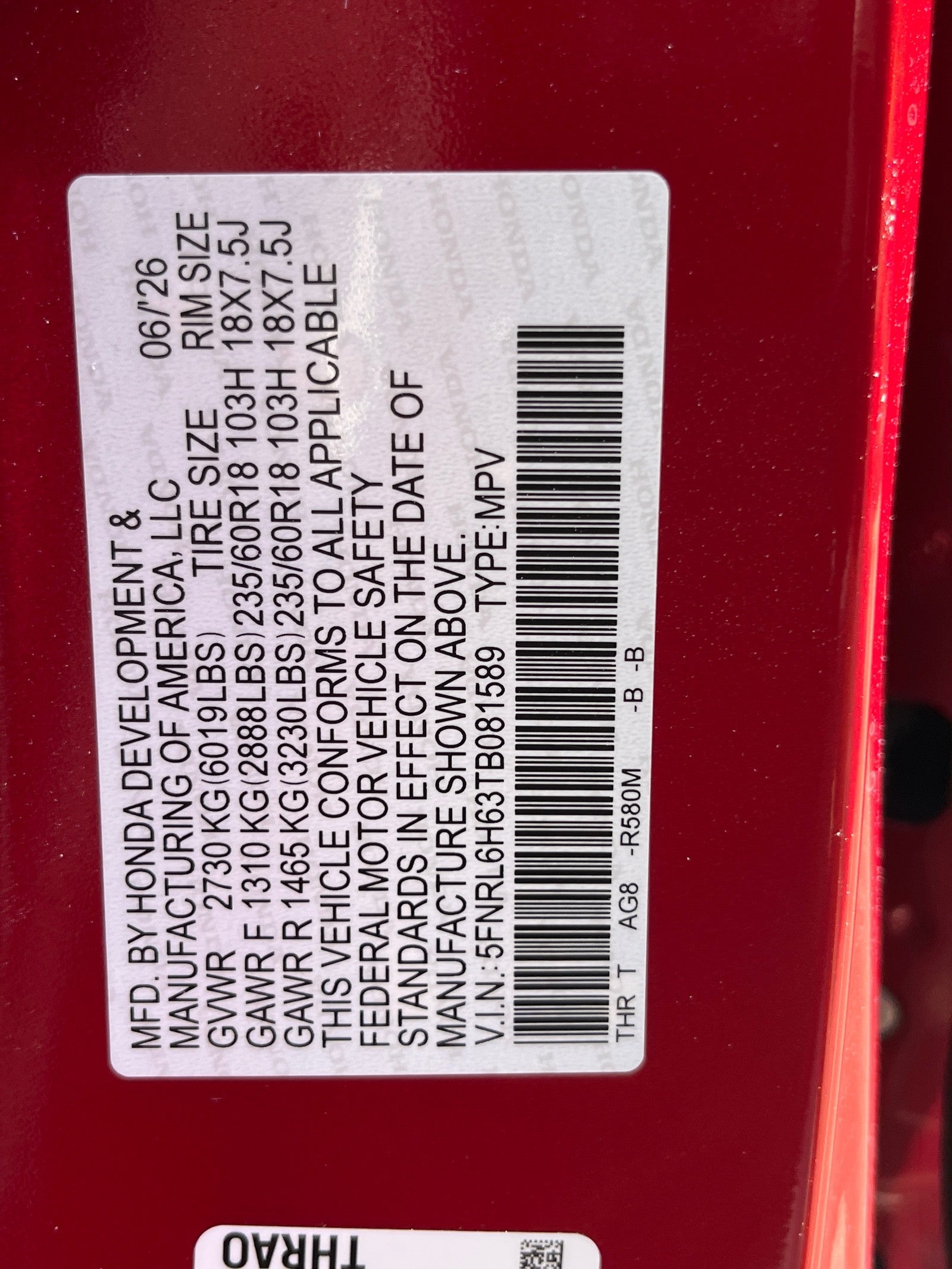 2026 Honda Odyssey EX-L