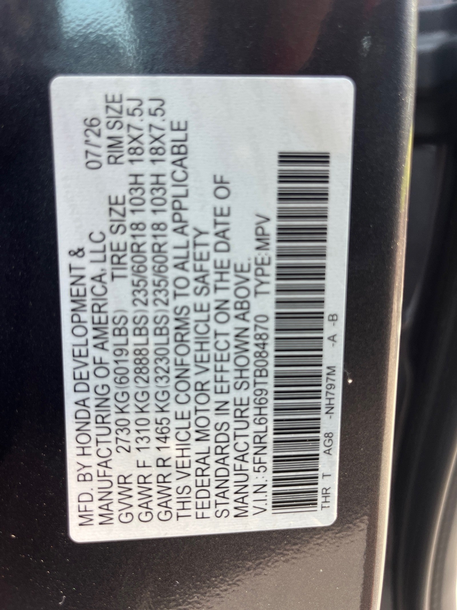 2026 Honda Odyssey EX-L