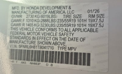 2026 Honda Odyssey Touring