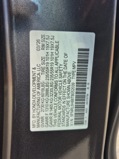 2026 Honda Odyssey Touring