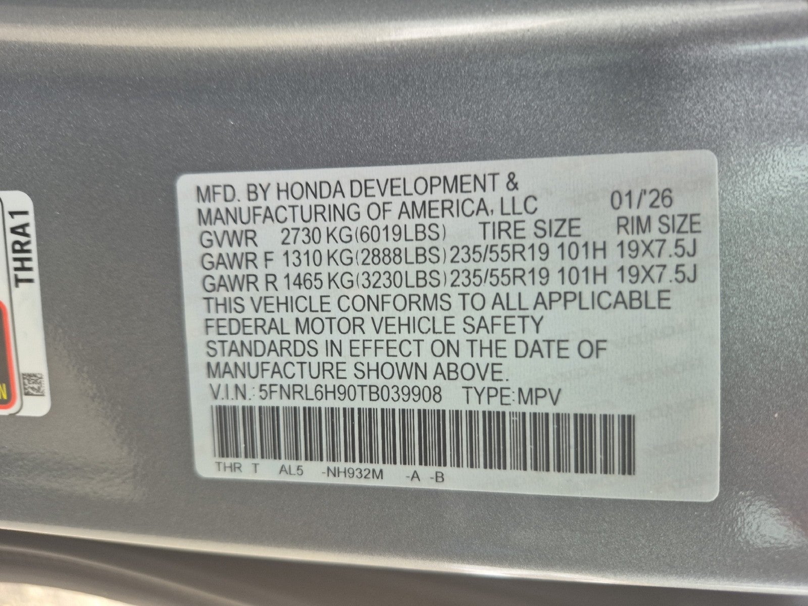 2026 Honda Odyssey Elite