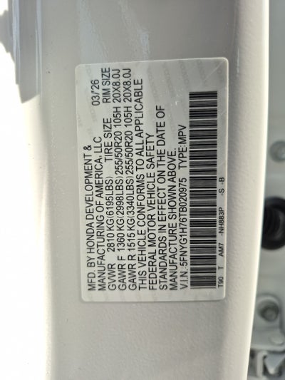 2026 Honda Pilot Touring