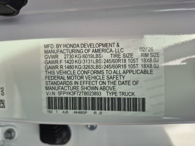 2026 Honda Ridgeline TrailSport+