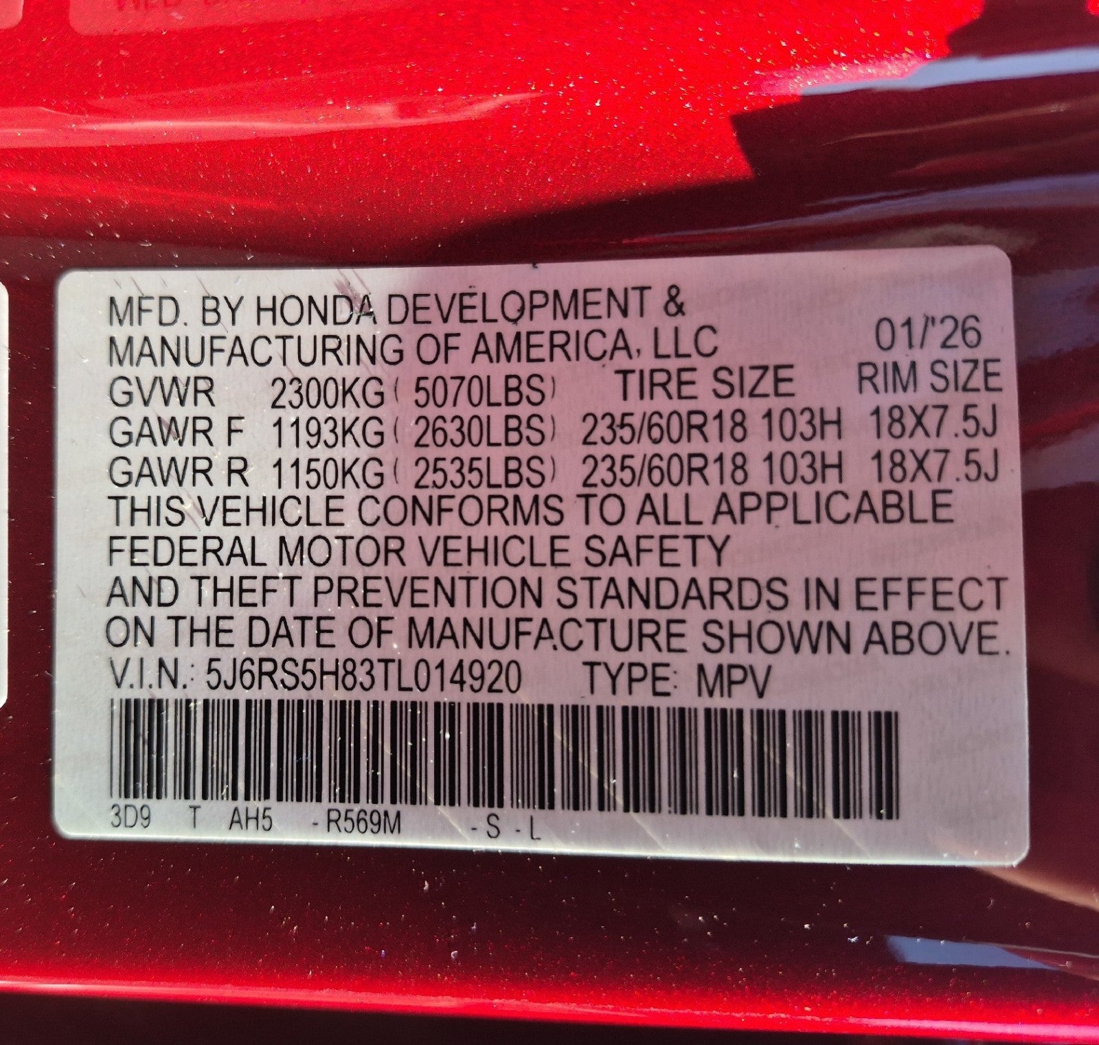 2026 Honda CR-V Hybrid Sport-L