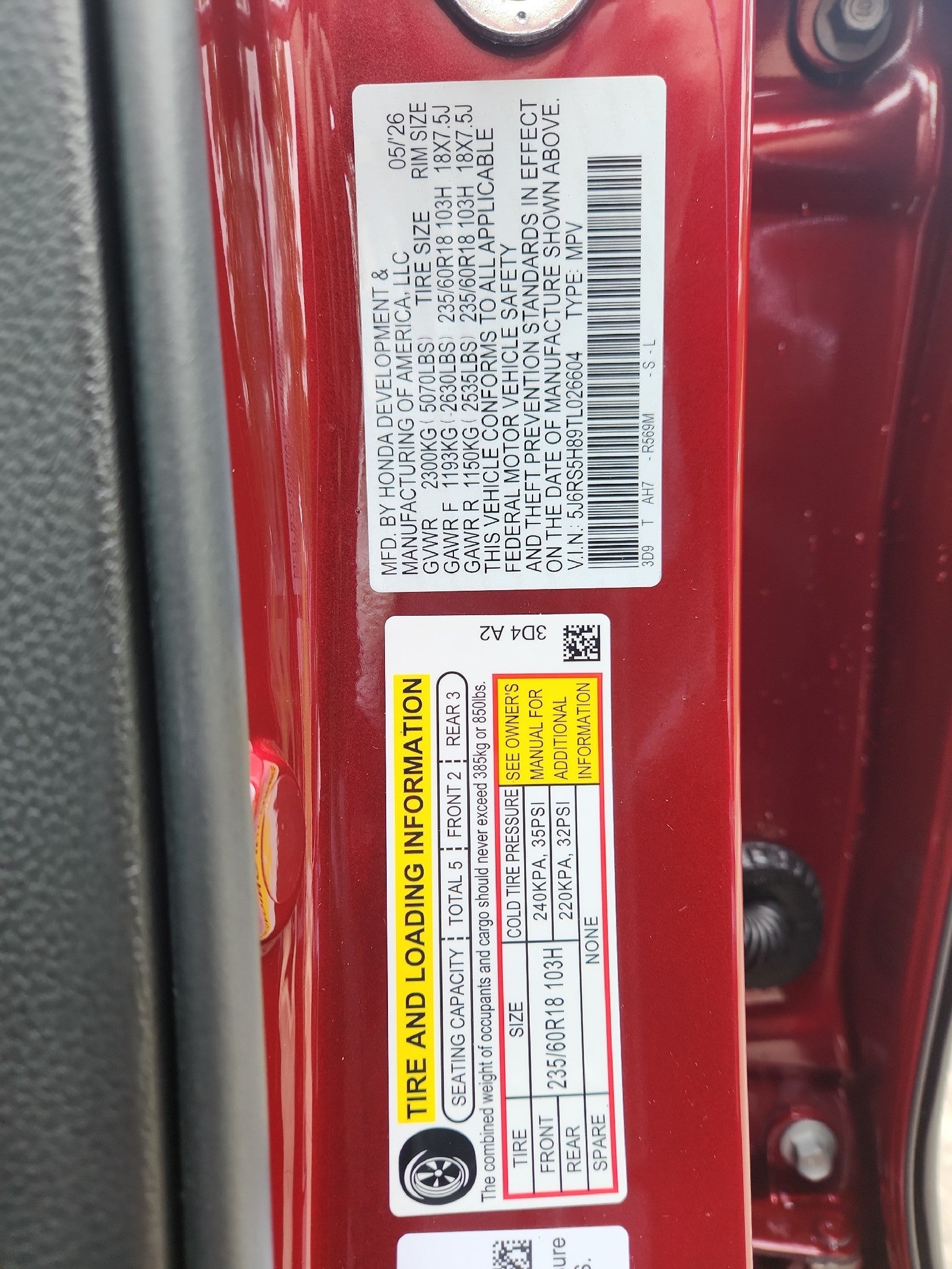 2026 Honda CR-V Hybrid Sport-L