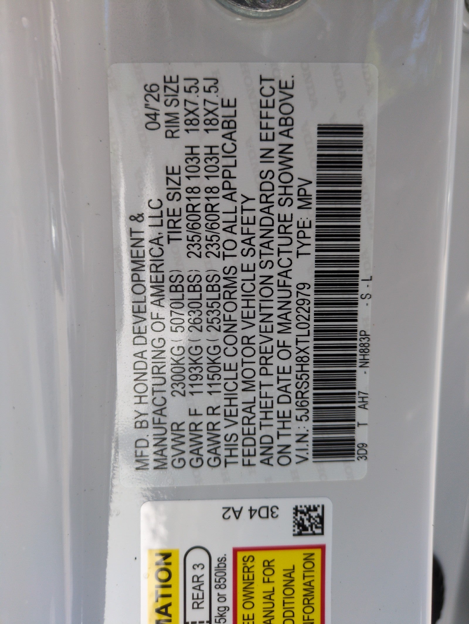 2026 Honda CR-V Hybrid Sport-L