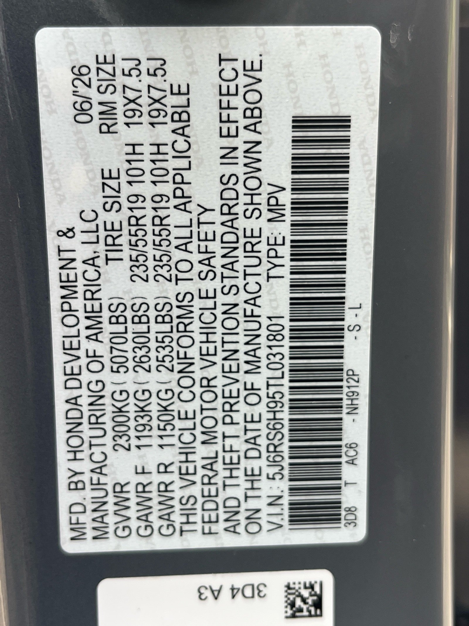 2026 Honda CR-V Hybrid Sport Touring