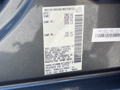 2021 Nissan Altima 2.5 SR