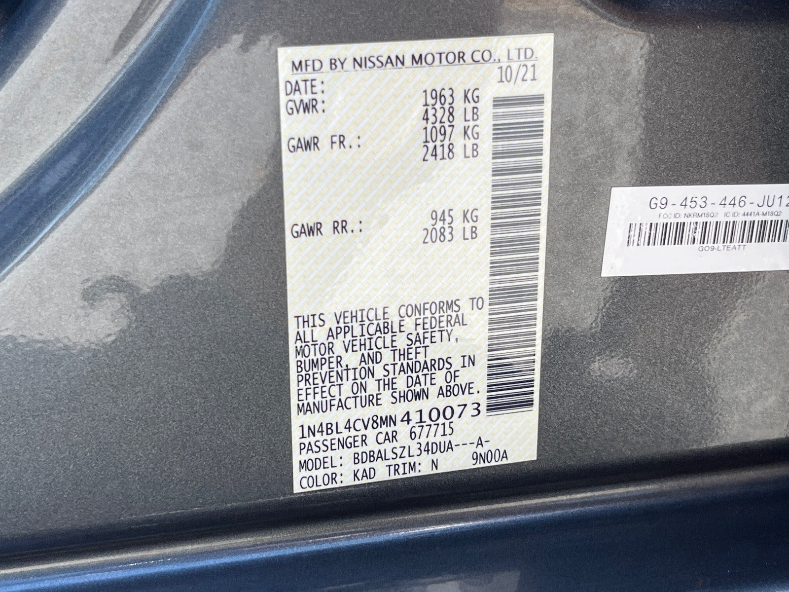 2021 Nissan Altima 2.5 SR