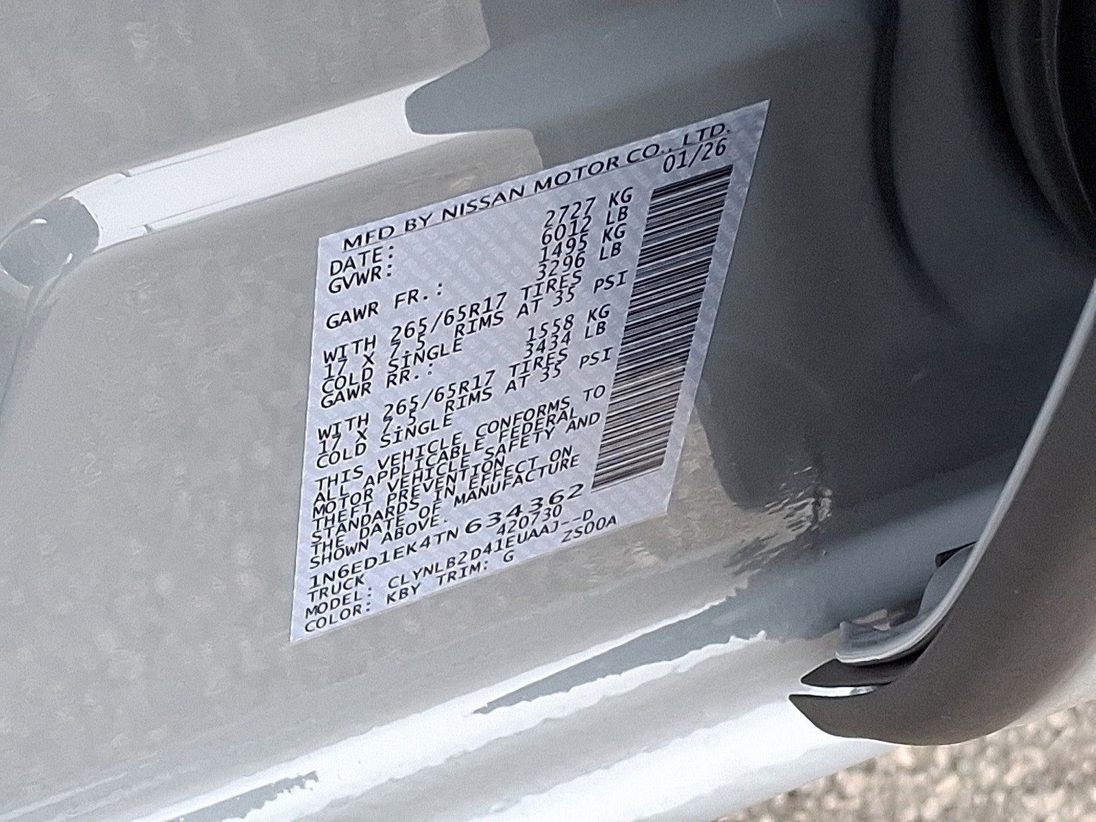 2026 Nissan Frontier Crew Cab SV