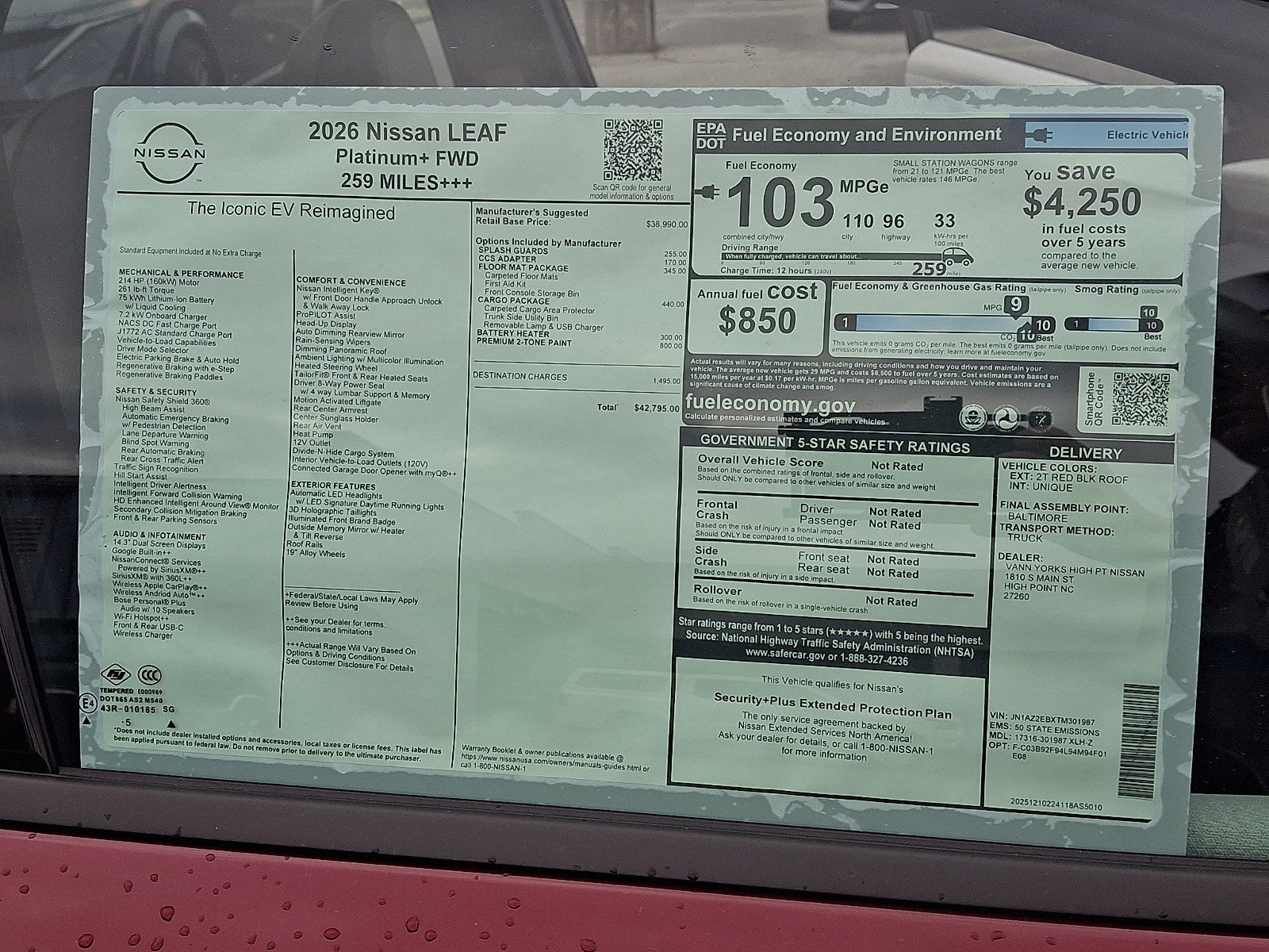 2026 Nissan LEAF Platinum+