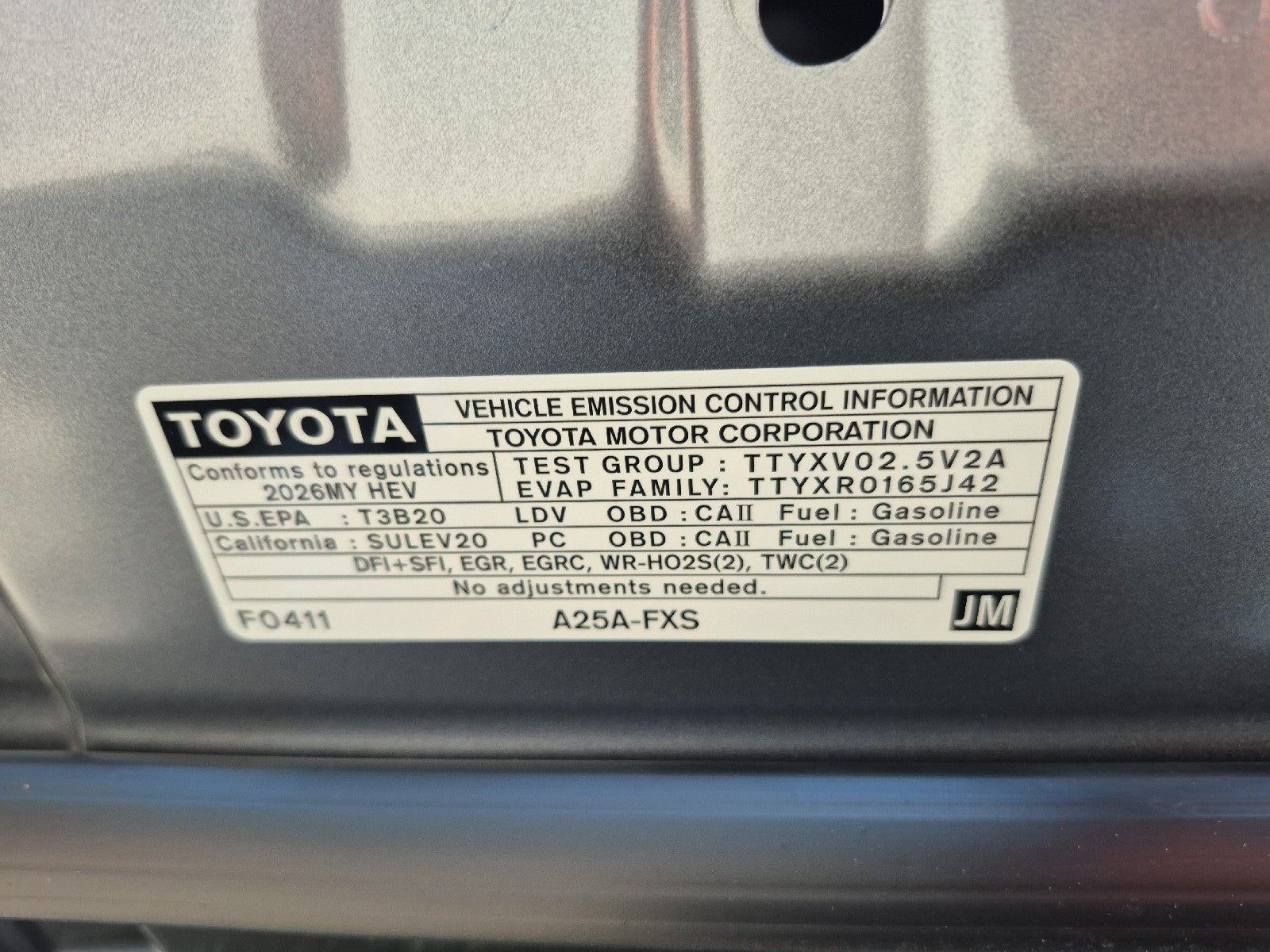 2026 Toyota Camry 4DR CVT HYB SE