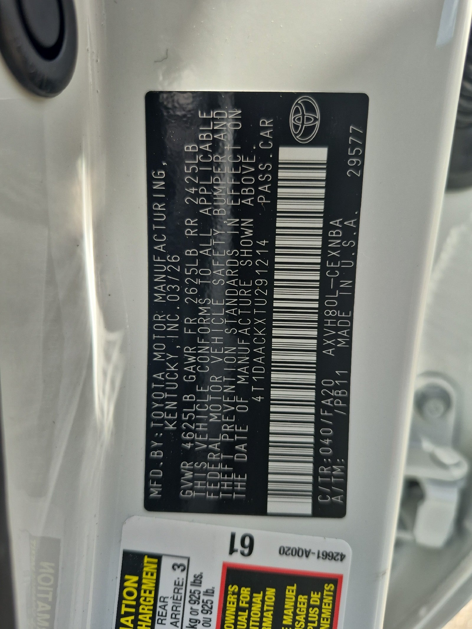 2026 Toyota Camry LE