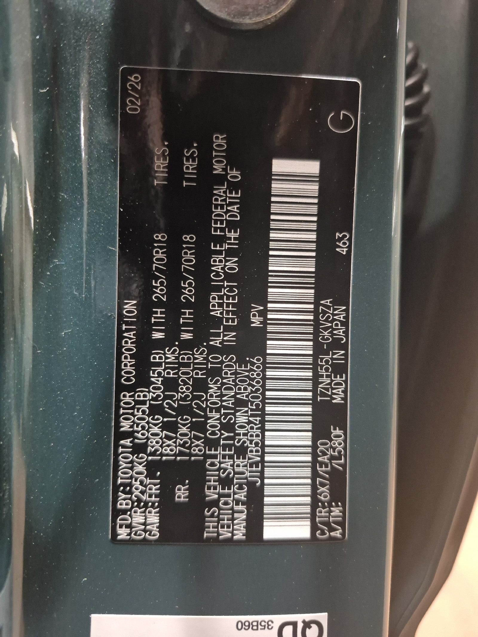 2026 Toyota 4Runner 4DR 4WD TRD OR PREM