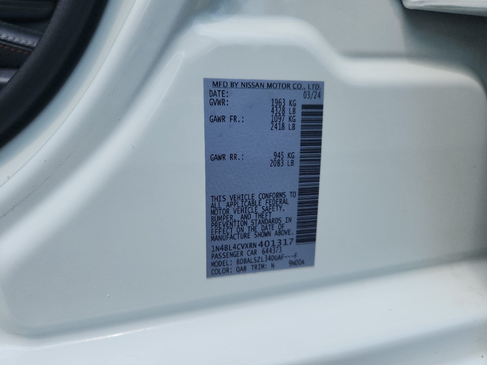 2024 Nissan Altima 2.5 SR