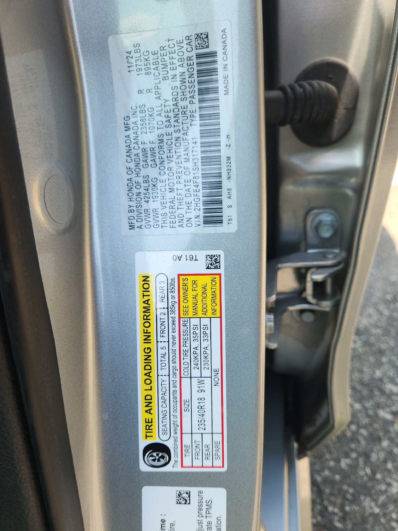 2025 Honda Civic Sedan Hybrid Sport