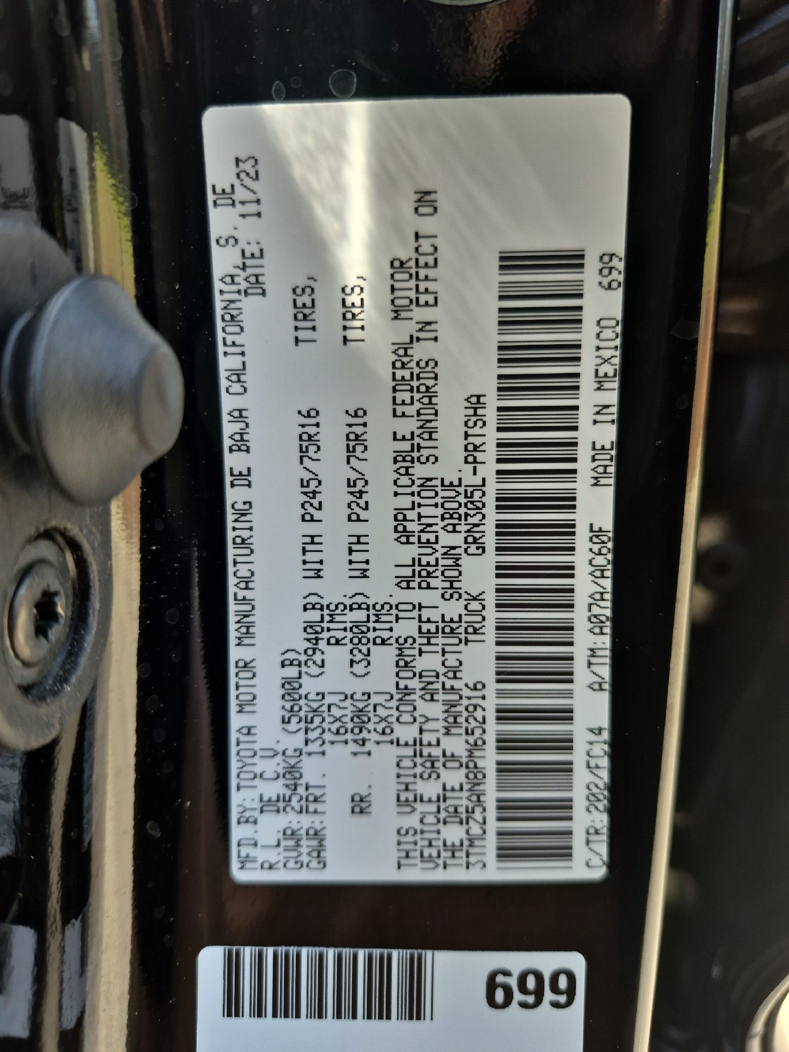2023 Toyota Tacoma 4WD SR5