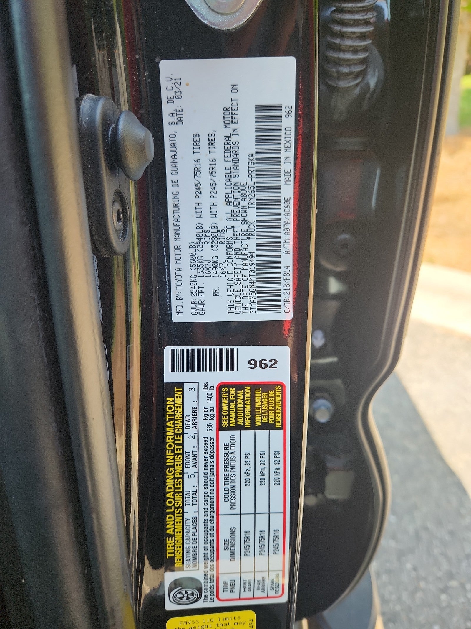2021 Toyota Tacoma 2WD SR