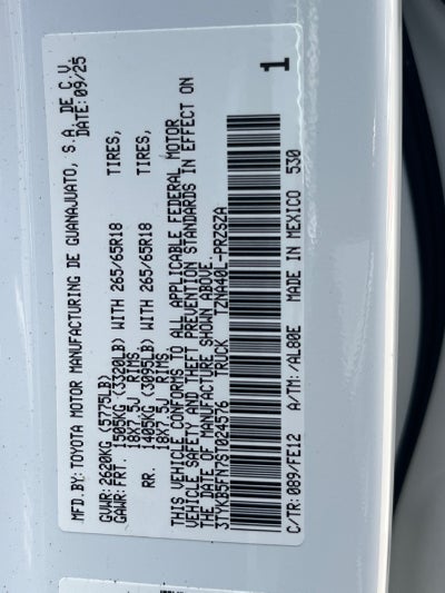 2025 Toyota Tacoma 2WD TRD Sport