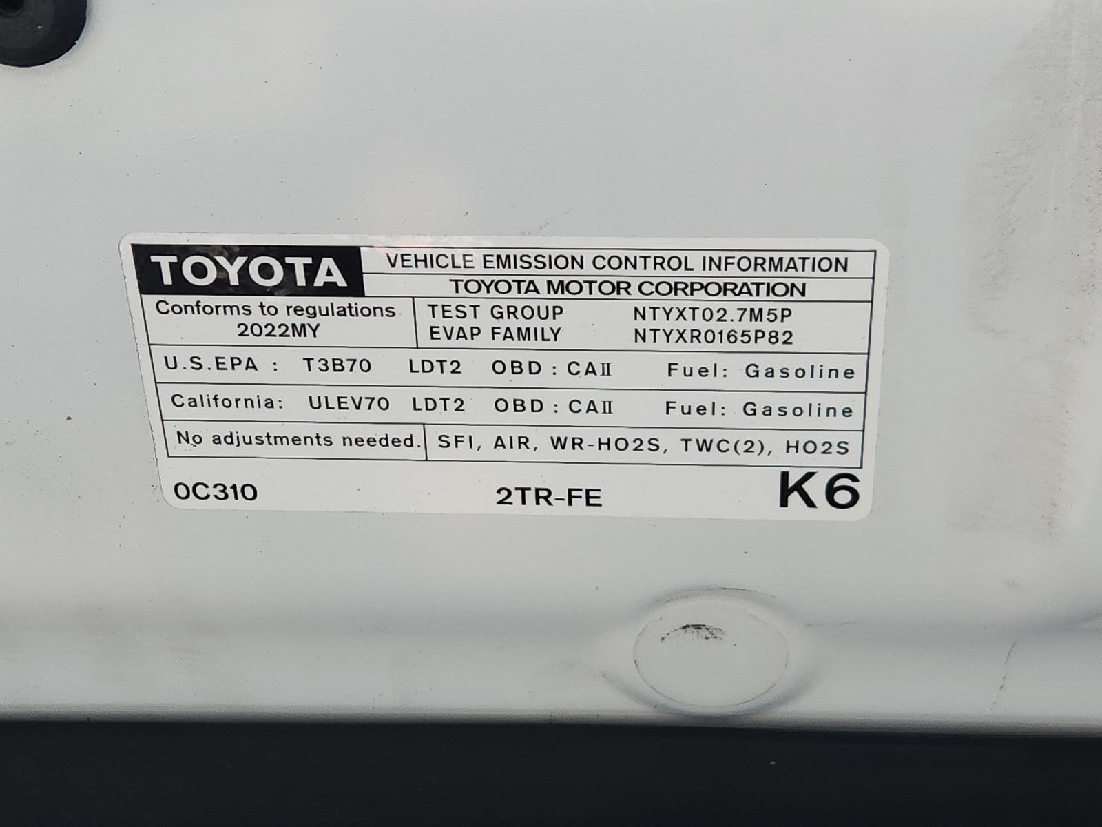 2022 Toyota Tacoma 2WD SR