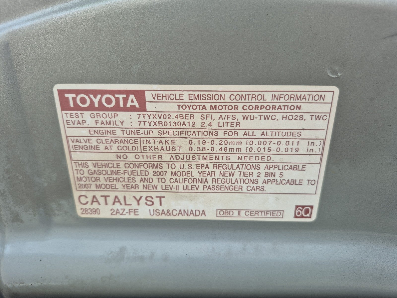 2007 Toyota Camry SE