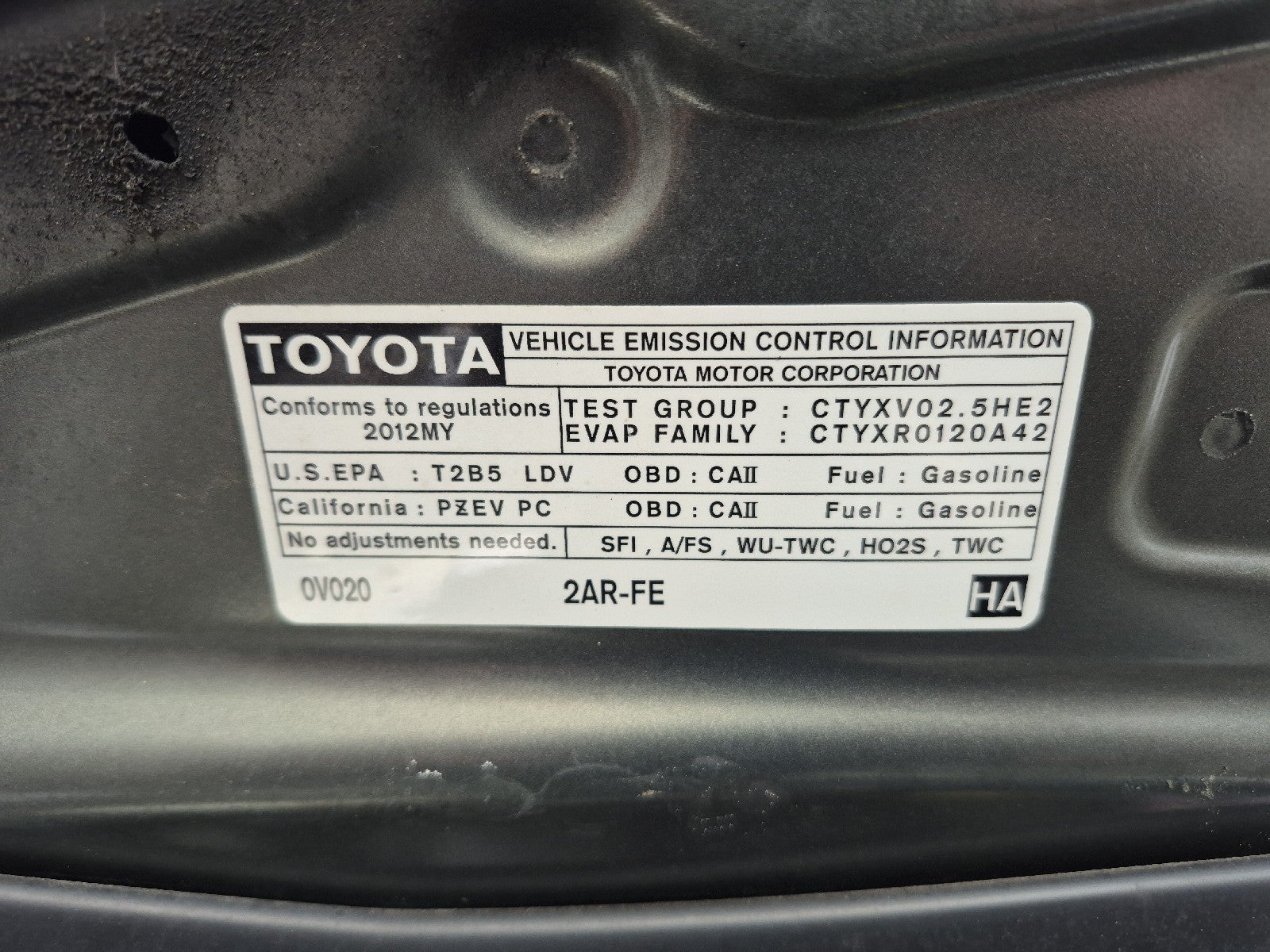 2012 Toyota Camry LE