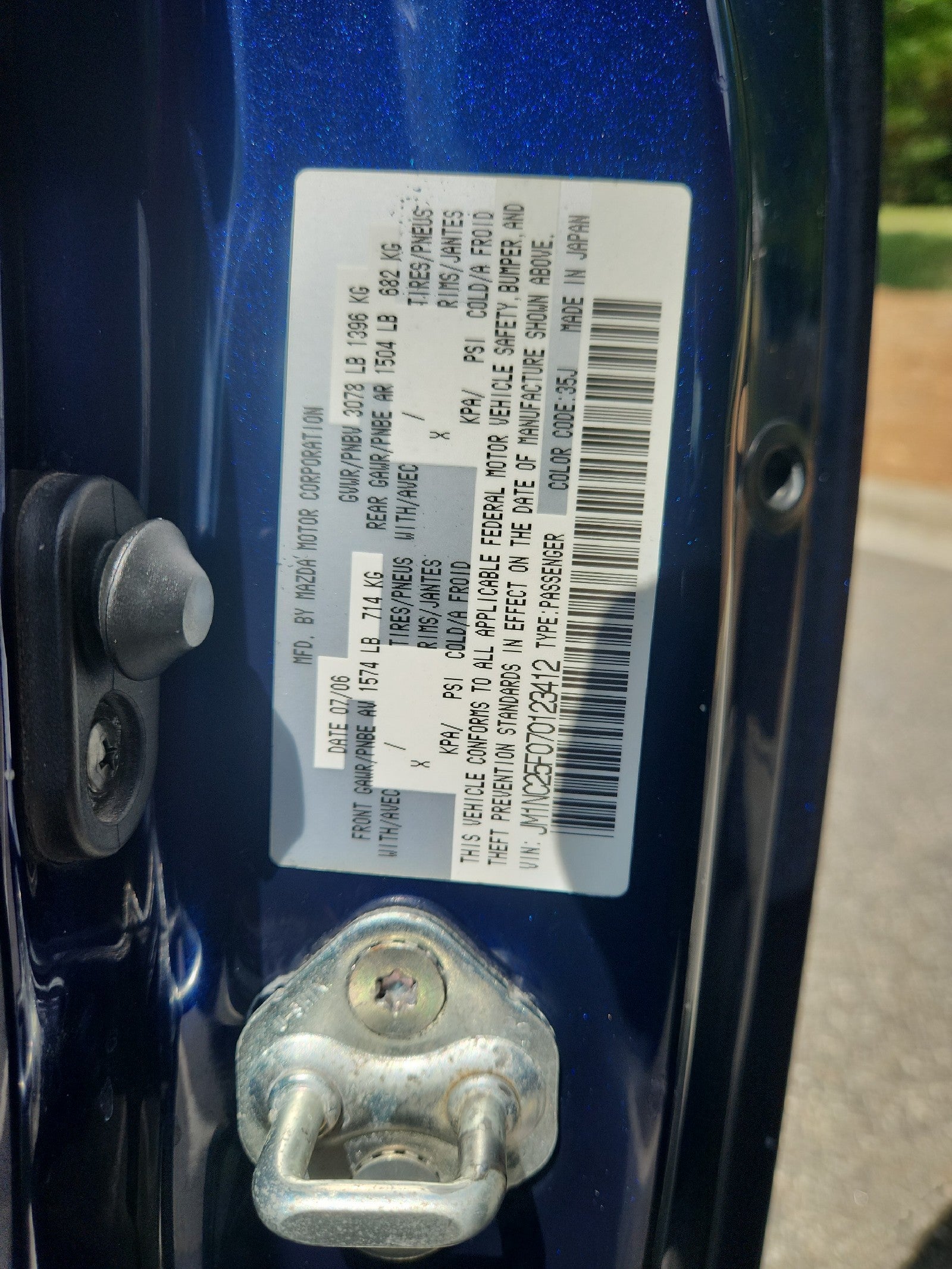 2007 Mazda Mazda MX-5 Miata Touring
