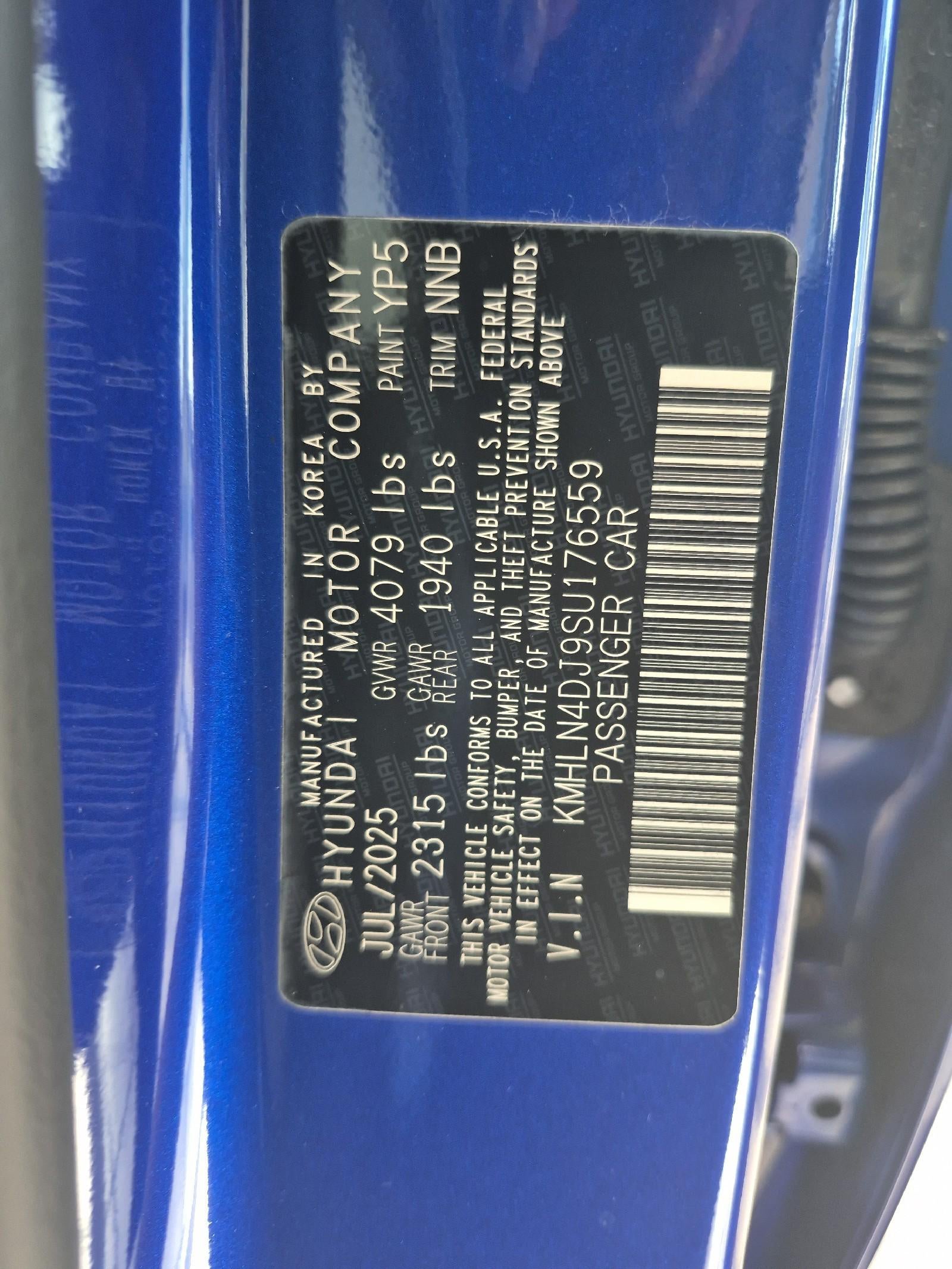 2025 Hyundai Elantra Hybrid Limited